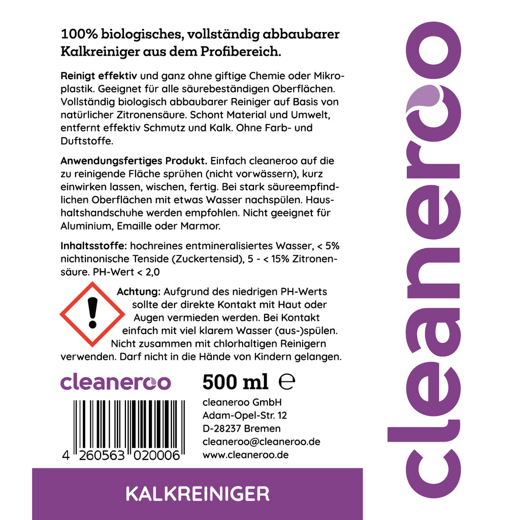 Cleaneroo Kalkreiniger 500ml