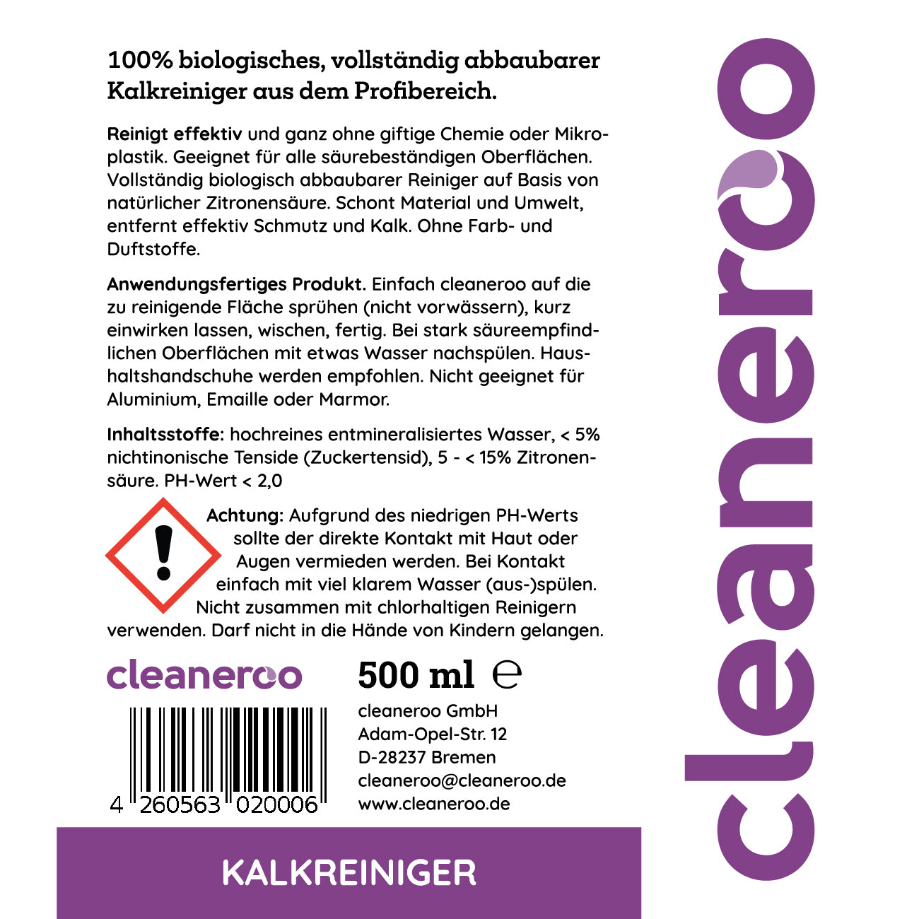 Cleaneroo Kalkreiniger 500ml