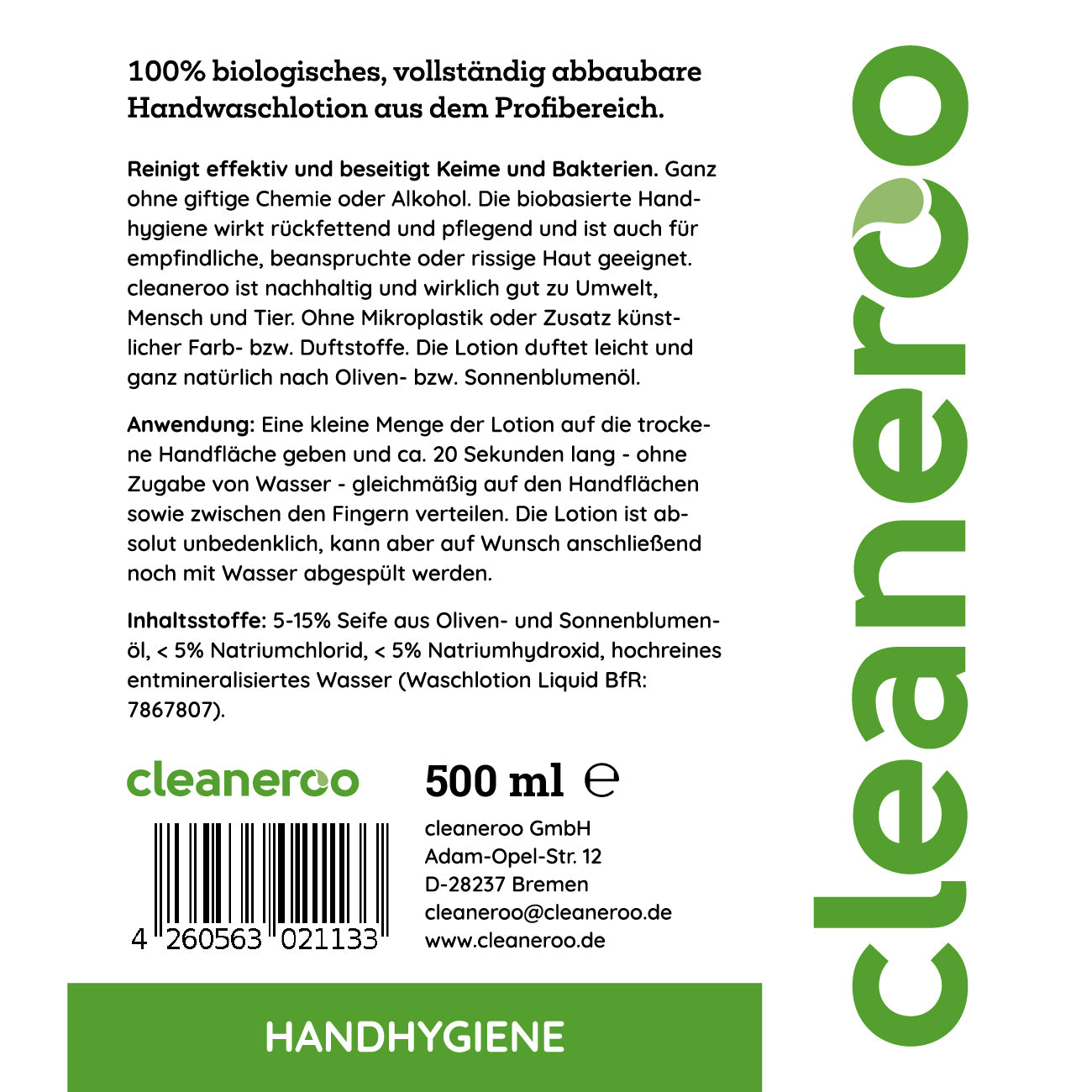Cleaneroo Handwaschlotion 500ml