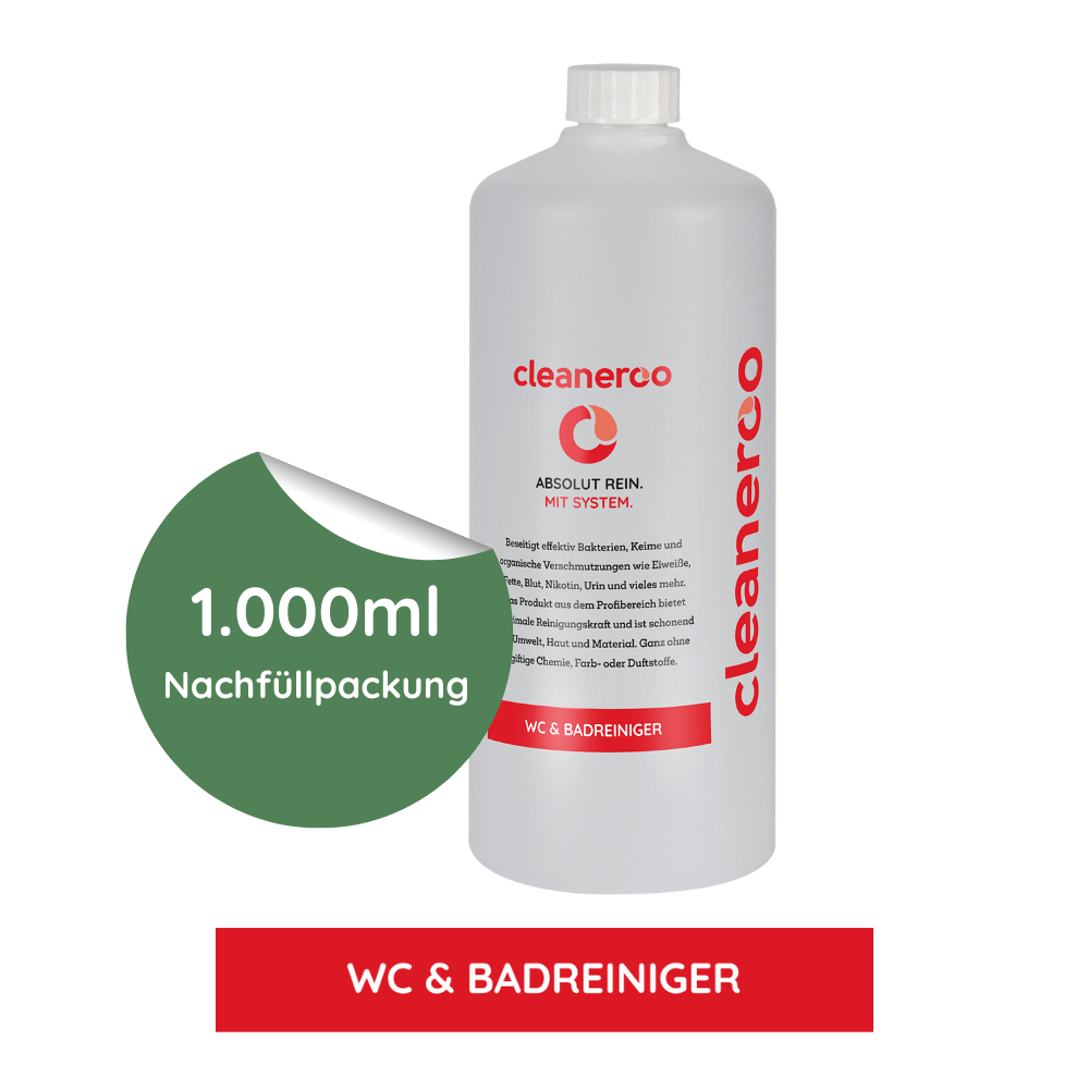 Cleaneroo Bad/WC Reiniger 1L Nachfüllpackung